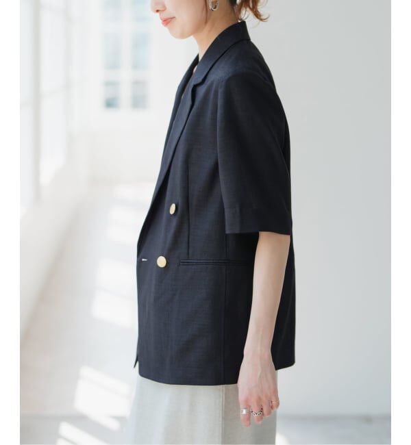 Spick and Span「《一部店舗+WEB限定 / 追加2》ドライクロスハーフスリーブジャケット」|テーラードジャケット|