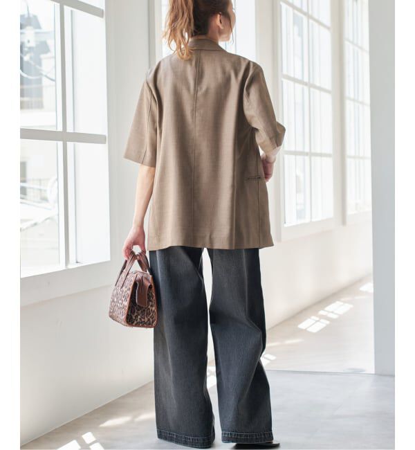 Spick and Span「《一部店舗+WEB限定 / 追加2》ドライクロスハーフスリーブジャケット」|テーラードジャケット|