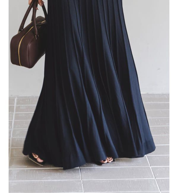 NOBLE「【NOBLE&times;L'AUBE BLANC】シアーワイドリブニットワンピース」|ワンピース|