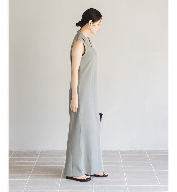 NOBLE「【NOBLE&times;L'AUBE BLANC】ミラノリブジャージワンピース」|ワンピース|