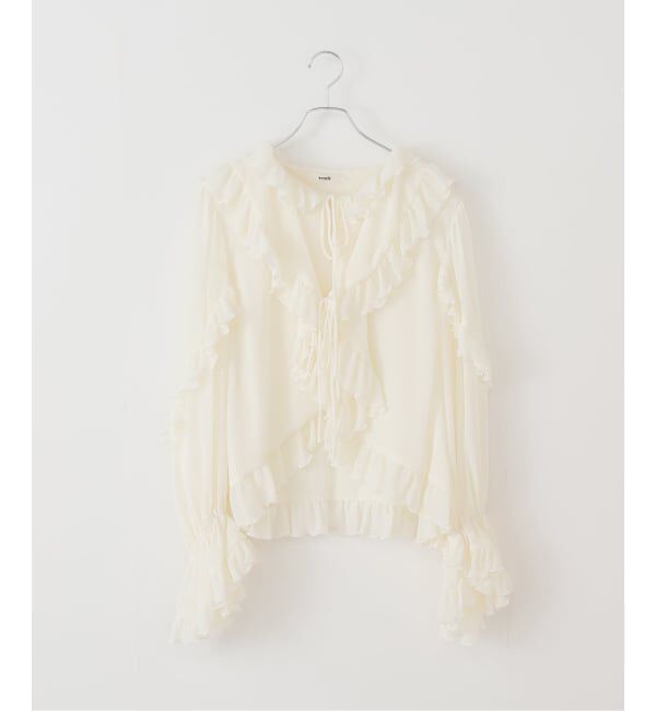 NOBLE「VENIT/ヴェニット RUFFLE CREPE」|シャツ・ブラウス|