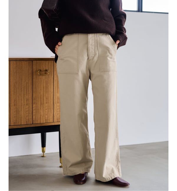 FRAMeWORK「≪一部カラーWEB限定≫ミリタリースラブバックサテンベイカーパンツ」|カーゴ|