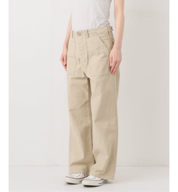 FRAMeWORK「≪一部カラーWEB限定≫ミリタリースラブバックサテンベイカーパンツ」|カーゴ|