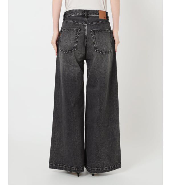 Spick and Span「5 1/2 BAGGY DENIM (Black）」|デニム|