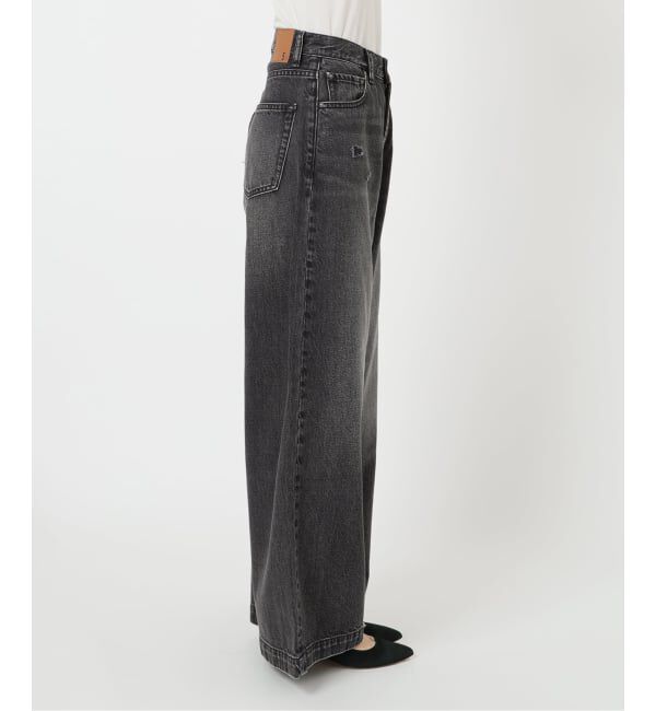 Spick and Span「5 1/2 BAGGY DENIM (Black）」|デニム|