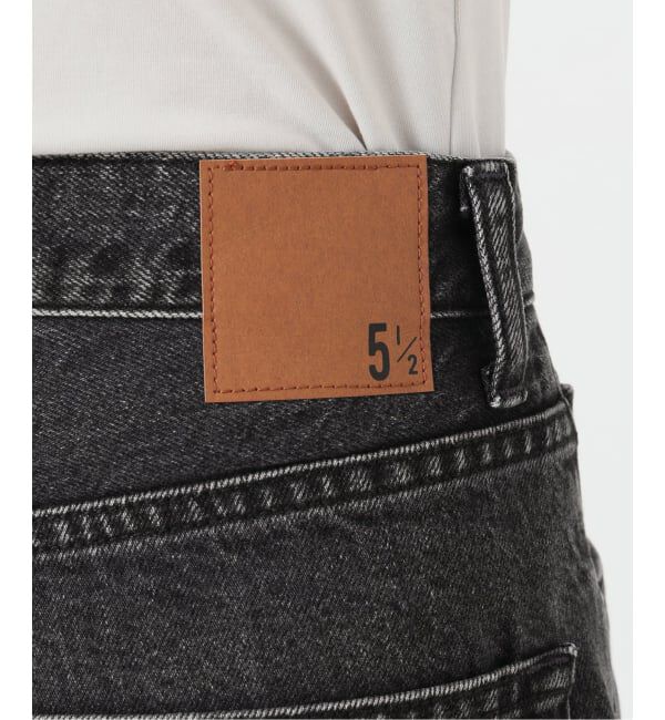 Spick and Span「5 1/2 BAGGY DENIM (Black）」|デニム|
