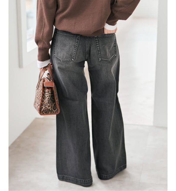 Spick and Span「5 1/2 BAGGY DENIM (Black）」|デニム|