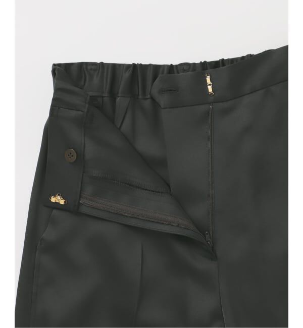 NOBLE「《追加》【洗える】ルナサテンベルテッドパンツ」|スラックス|