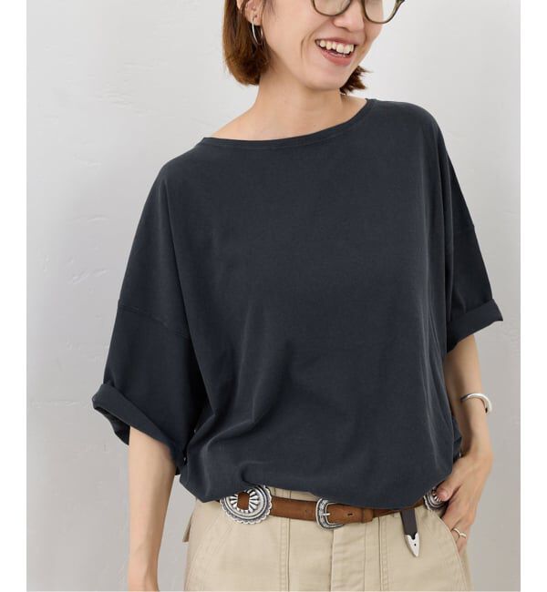 FRAMeWORK「ドライタッチ加工SS-Tee」|Tシャツ・カットソー|ネイビー