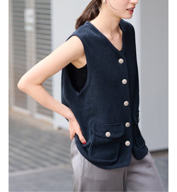 FRAMeWORK「メタルボタンベスト」|ベスト・ジレ|