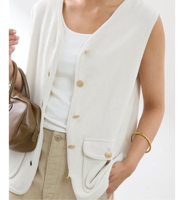 FRAMeWORK「メタルボタンベスト」|ベスト・ジレ|