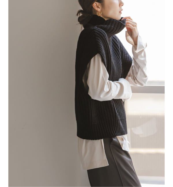 NOBLE「《追加》3G片畦ハイネックベスト」|ベスト・ジレ|