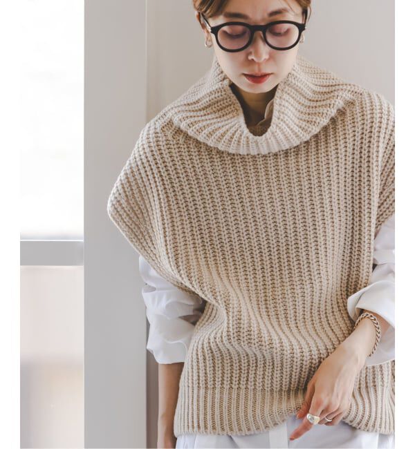 NOBLE「《追加》3G片畦ハイネックベスト」|ベスト・ジレ|