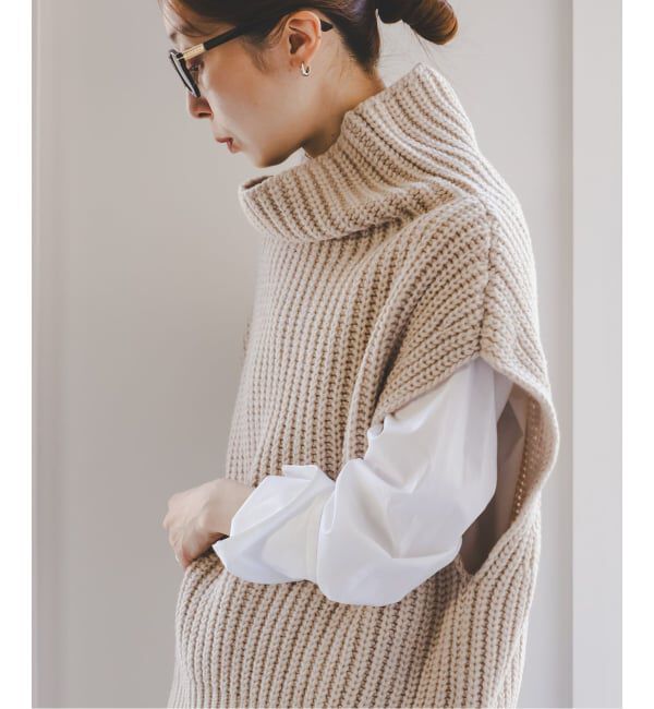 NOBLE「《追加》3G片畦ハイネックベスト」|ベスト・ジレ|