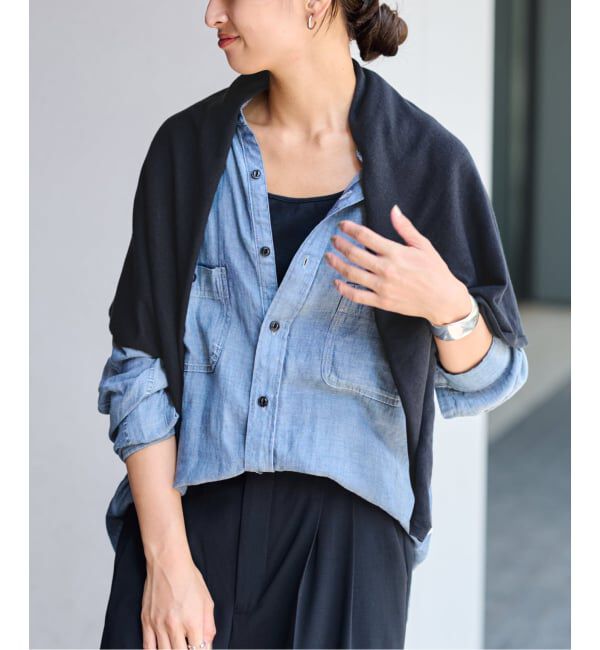 FRAMeWORK「THROW/スロー コットンカシミヤスクエアショール」|ストール|