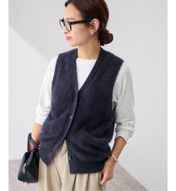 FRAMeWORK「FOX/CAS ベスト」|ベスト・ジレ|ネイビー