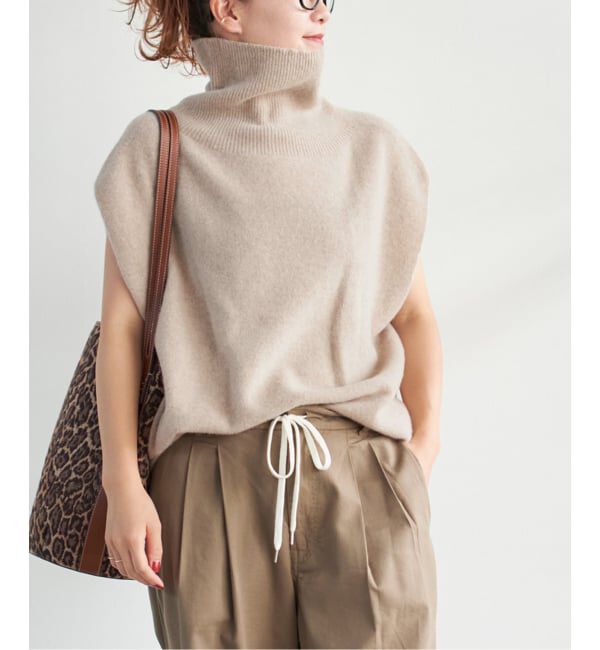 Spick and Span「《WEB限定 / 追加》オフタートルニットベスト」|ベスト・ジレ|