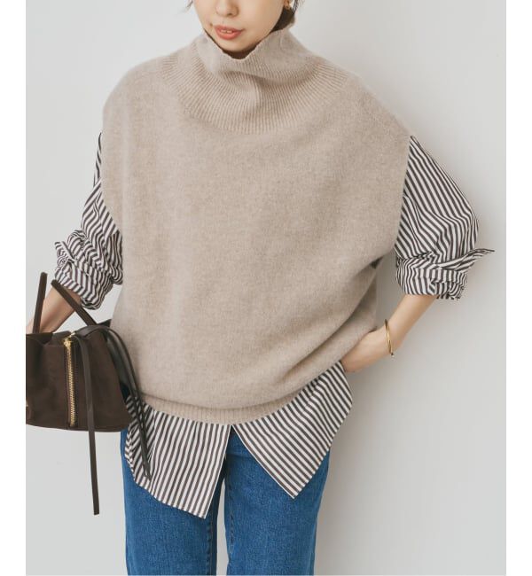 Spick and Span「《WEB限定 / 追加2》オフタートルニットベスト」|ベスト・ジレ|