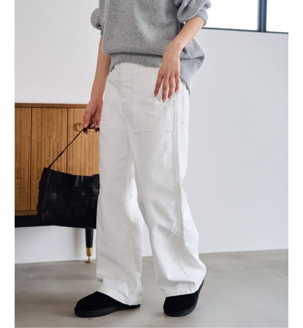 FRAMeWORK「≪追加≫ミリタリースラブバックサテンベイカーパンツ 4」|カーゴ|