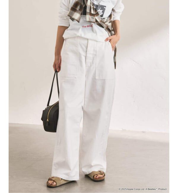 FRAMeWORK「≪追加≫ミリタリースラブバックサテンベイカーパンツ 4」|カーゴ|