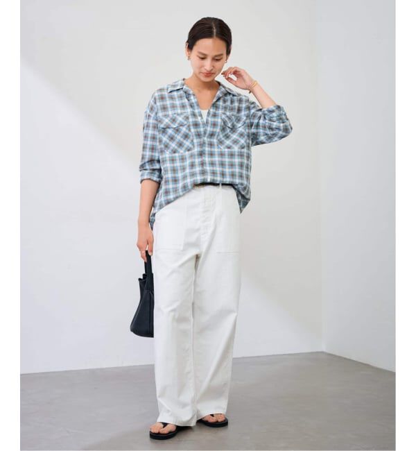 FRAMeWORK「≪追加≫ミリタリースラブバックサテンベイカーパンツ 4」|カーゴ|