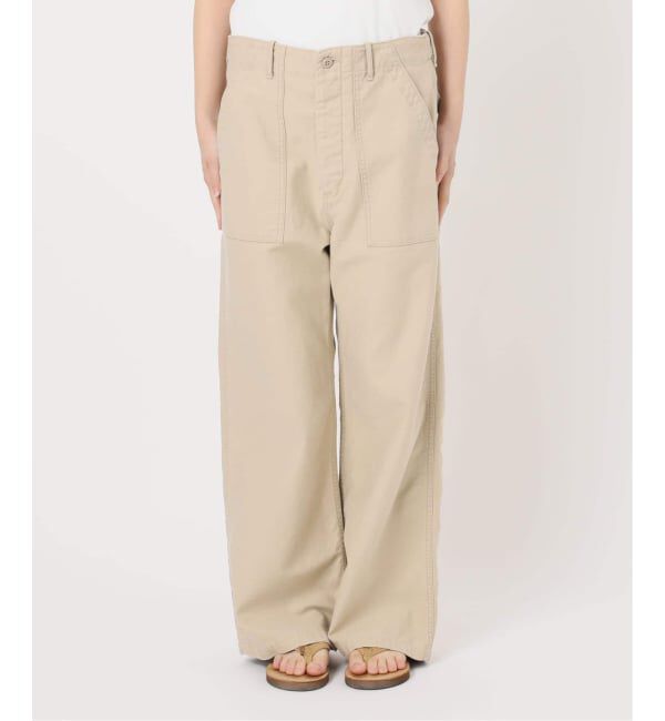 FRAMeWORK「≪追加≫ミリタリースラブバックサテンベイカーパンツ 4」|カーゴ|