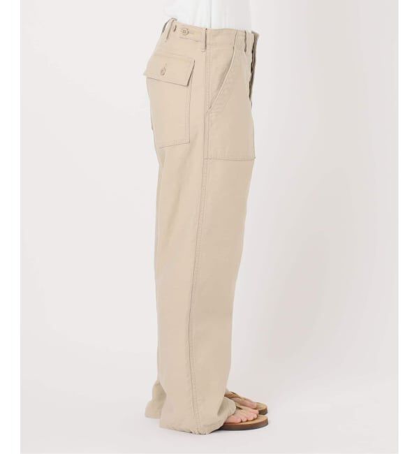 FRAMeWORK「≪追加≫ミリタリースラブバックサテンベイカーパンツ 4」|カーゴ|