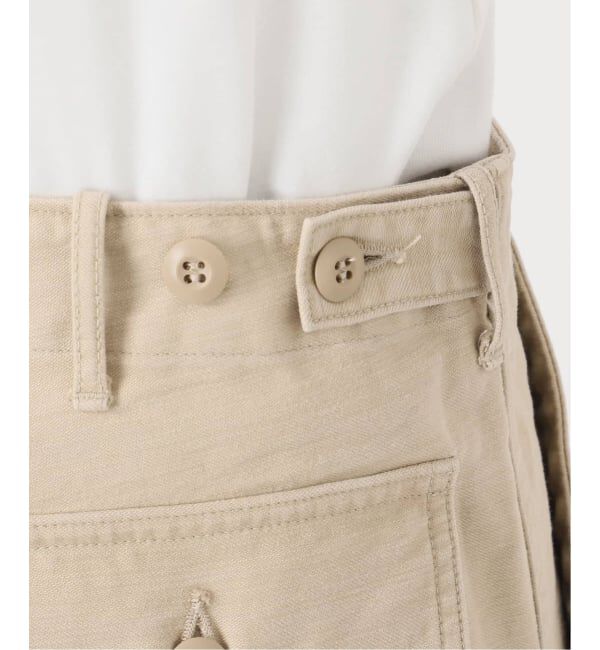 FRAMeWORK「≪追加≫ミリタリースラブバックサテンベイカーパンツ 4」|カーゴ|