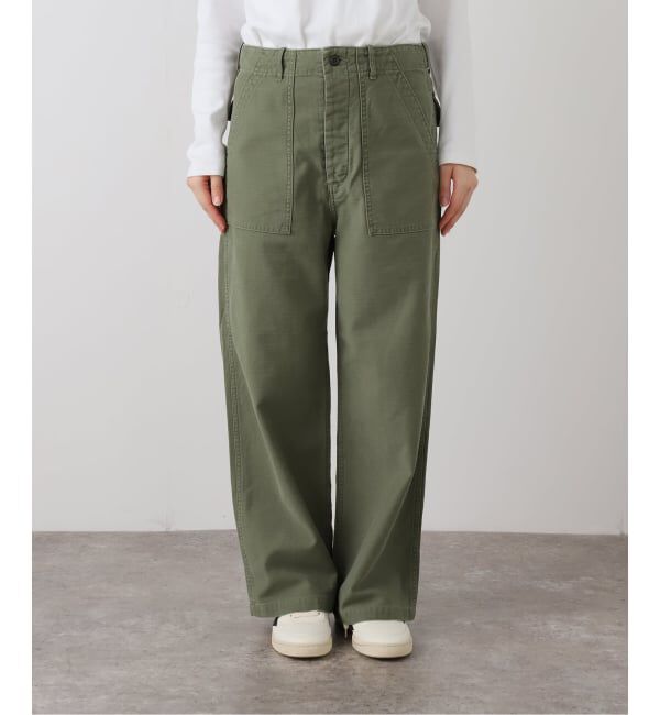 FRAMeWORK「≪追加≫ミリタリースラブバックサテンベイカーパンツ 4」|カーゴ|