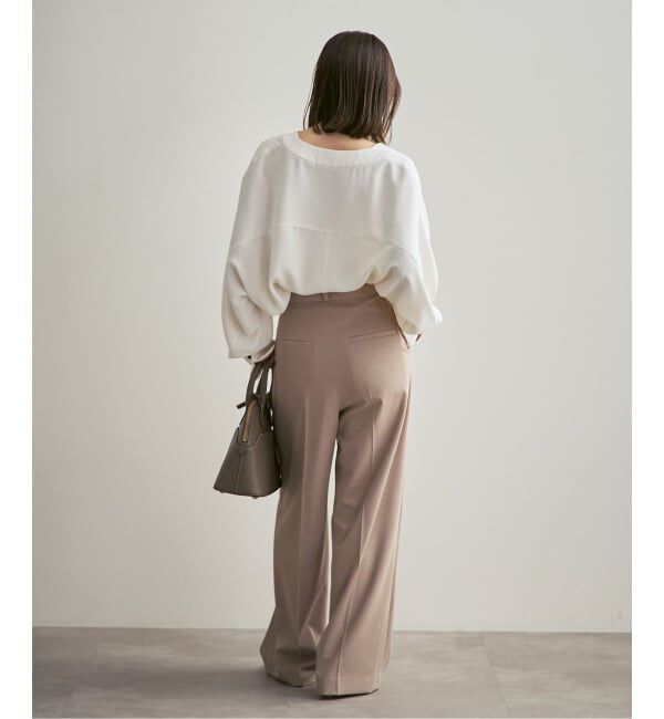 NOBLE「《追加・WEB限定カラー》エステルダブルクロスカーデブラウス」|シャツ・ブラウス|