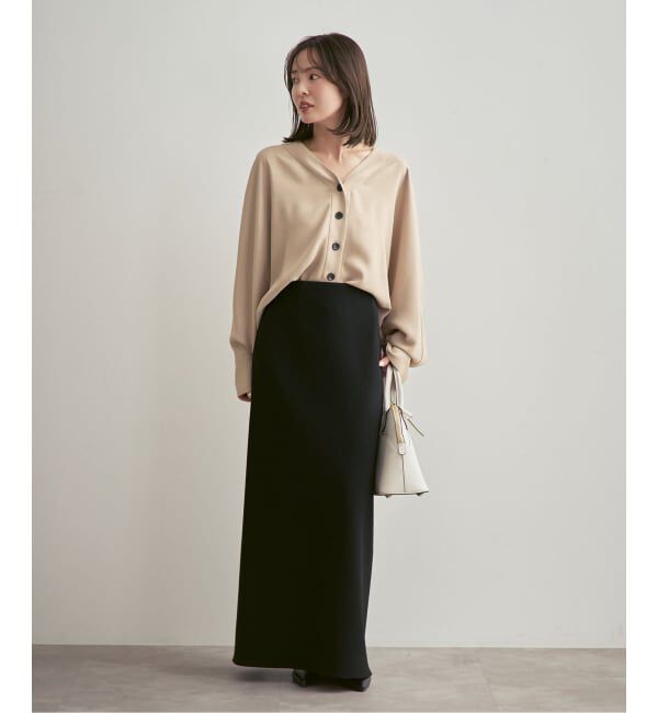 NOBLE「《追加・WEB限定カラー》エステルダブルクロスカーデブラウス」|シャツ・ブラウス|