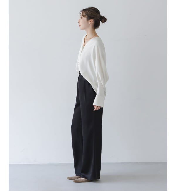 NOBLE「《追加・WEB限定カラー》エステルダブルクロスカーデブラウス」|シャツ・ブラウス|