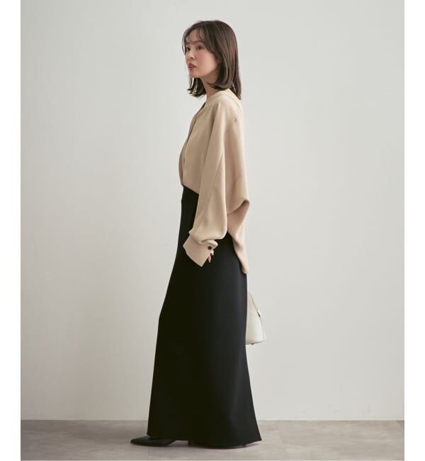 NOBLE「《追加・WEB限定カラー》エステルダブルクロスカーデブラウス」|シャツ・ブラウス|