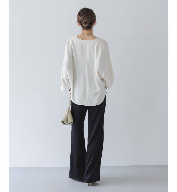 NOBLE「《追加・WEB限定カラー》エステルダブルクロスカーデブラウス」|シャツ・ブラウス|