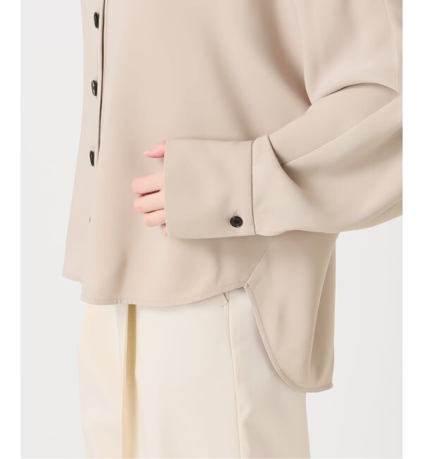 NOBLE「《追加・WEB限定カラー》エステルダブルクロスカーデブラウス」|シャツ・ブラウス|