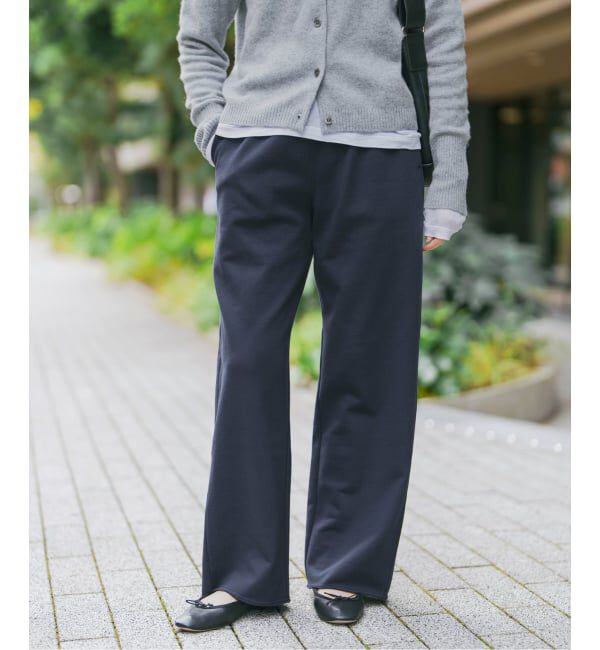 Spick and Span「《追加》裏毛イージーストレートパンツ」|その他|ネイビー