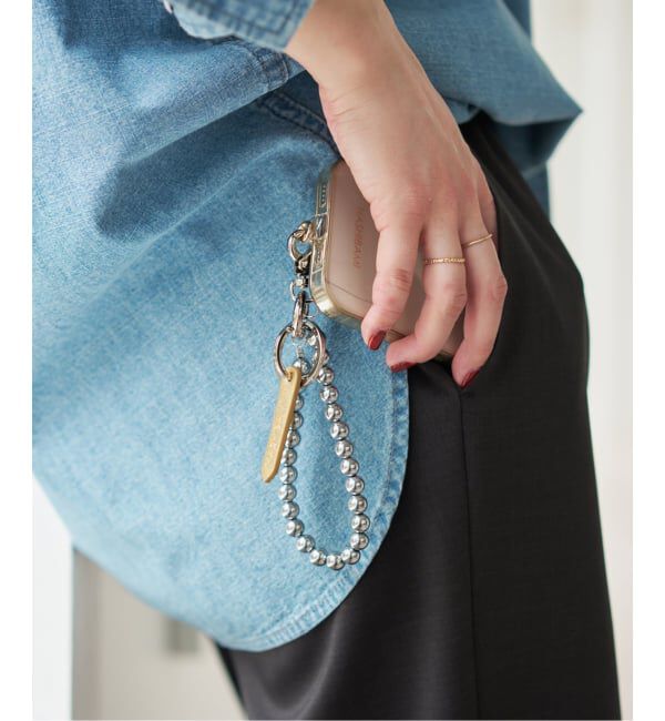 Spick and Span「HASHIBAMI / ハシバミ ヘマタイトボールスマホストラップ」|その他|シルバー