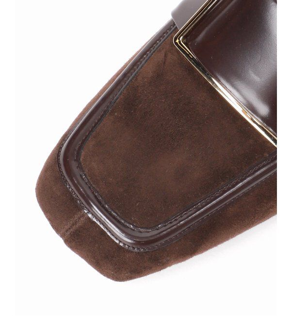  「《追加》レザースクエアメタルバックルローファー」|ローファー|