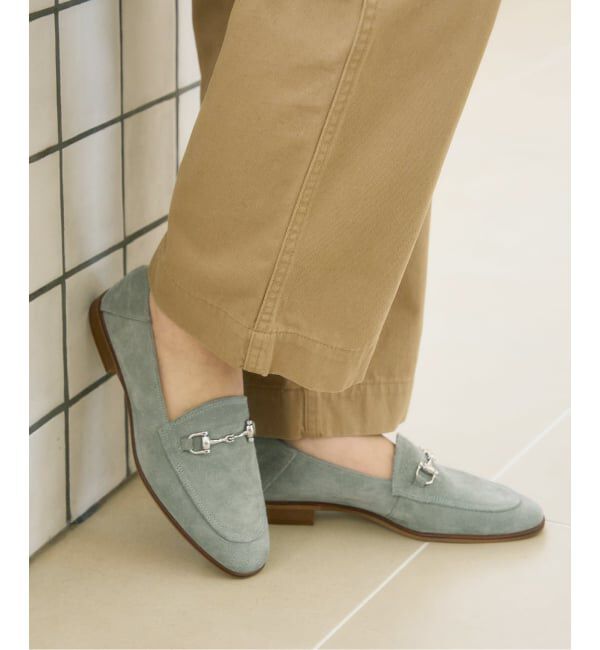  「レザービットバブーシュ」|ローファー|グリーン C