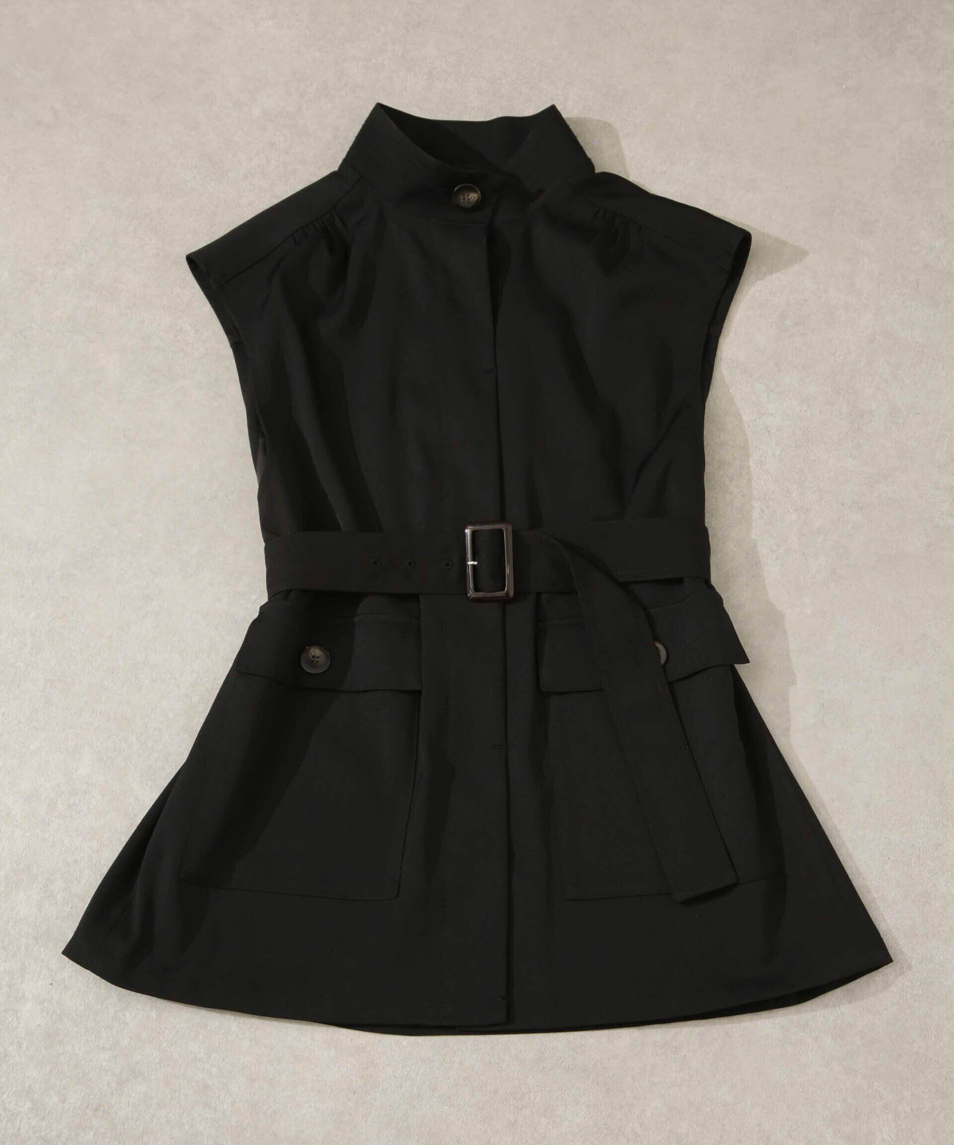 nano･universe「ベルト付きスタンドベスト」|ベスト・ジレ|