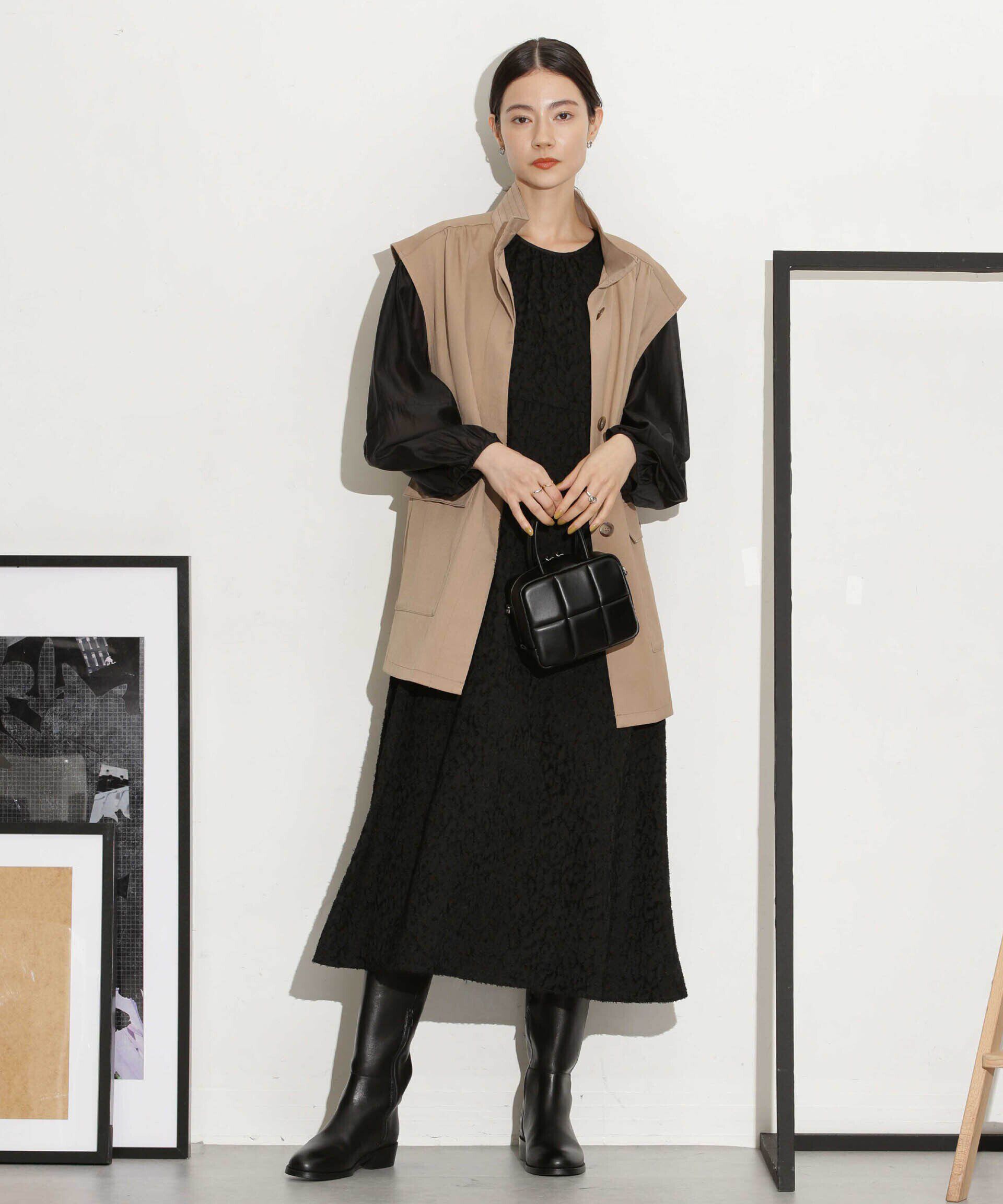 nano･universe「ベルト付きスタンドベスト」|ベスト・ジレ|