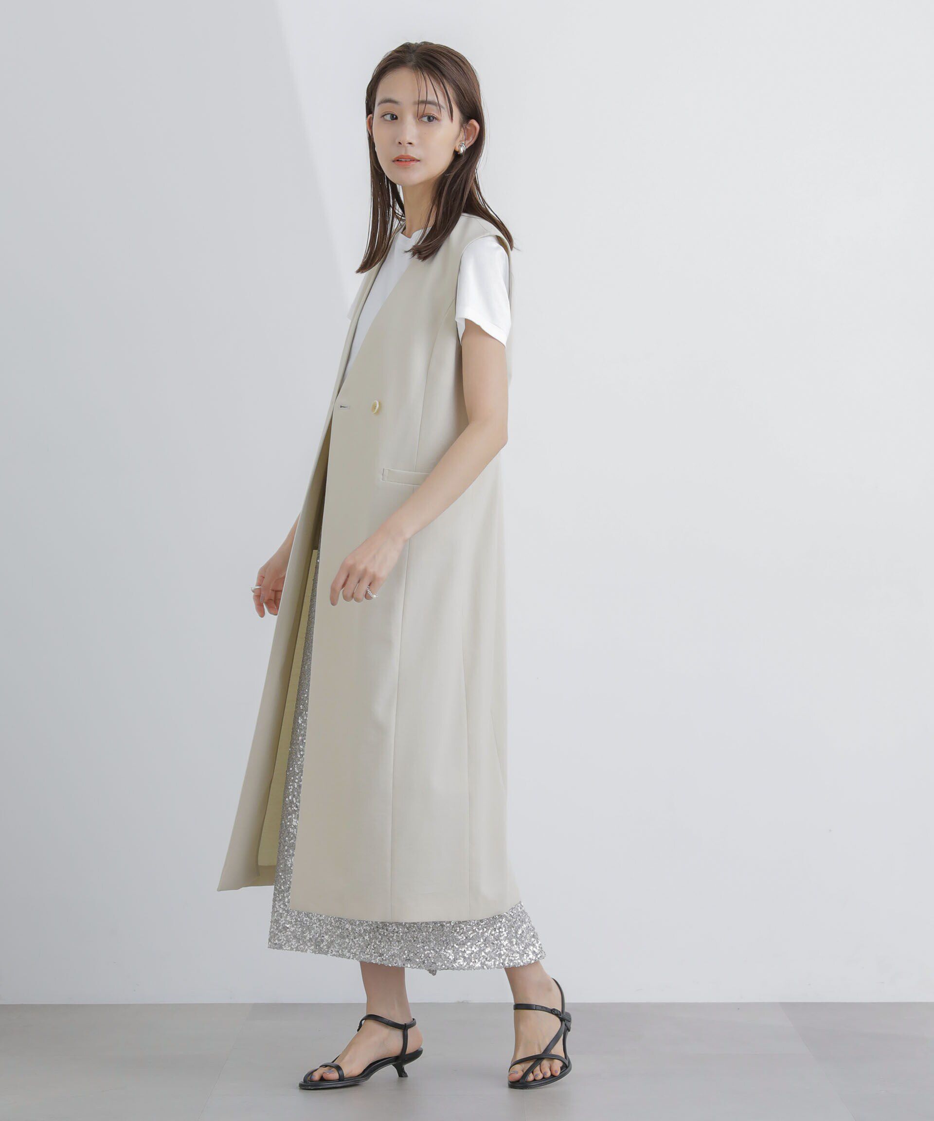 nano･universe「ロングジレ(セットアップ可)」|ベスト・ジレ|