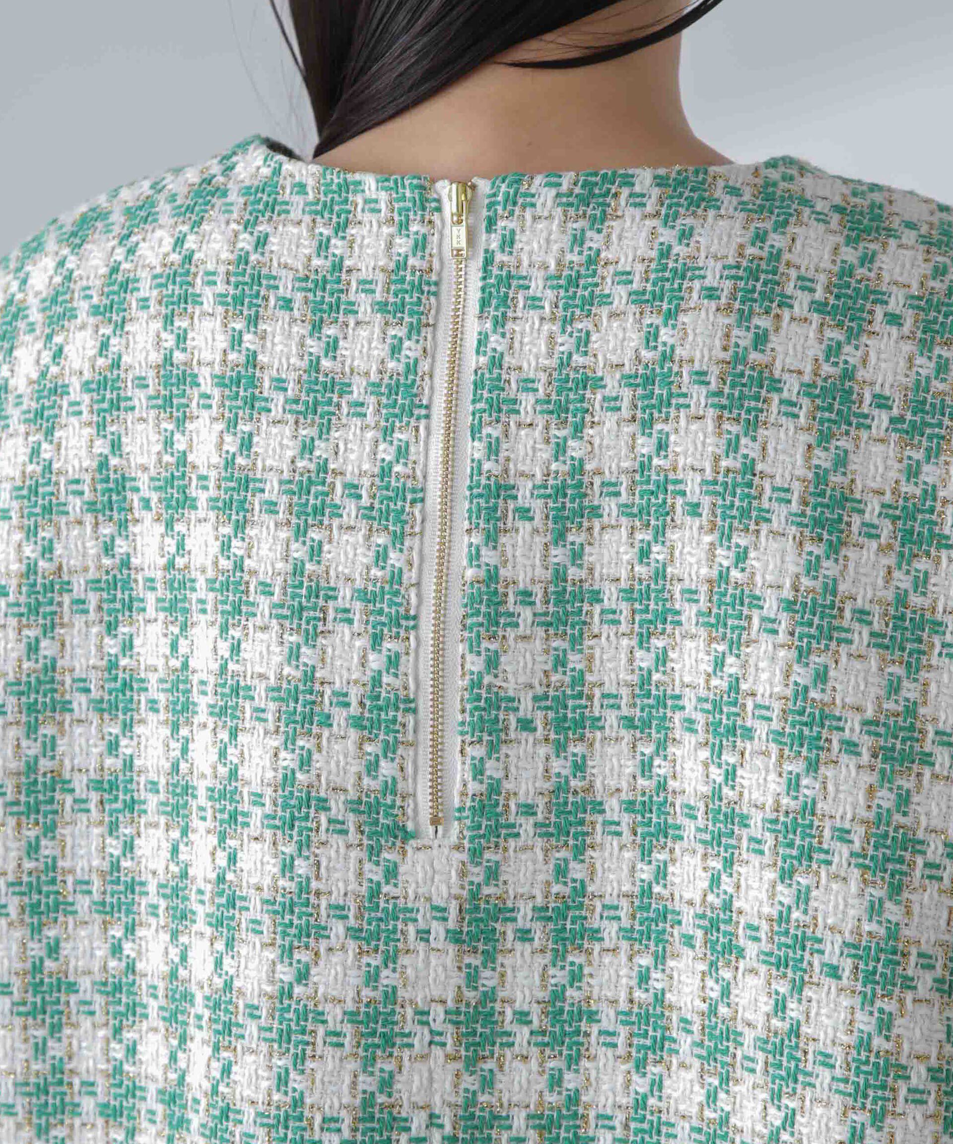 nano･universe「ラメファンシーツイード ショートジレ」|ベスト・ジレ|