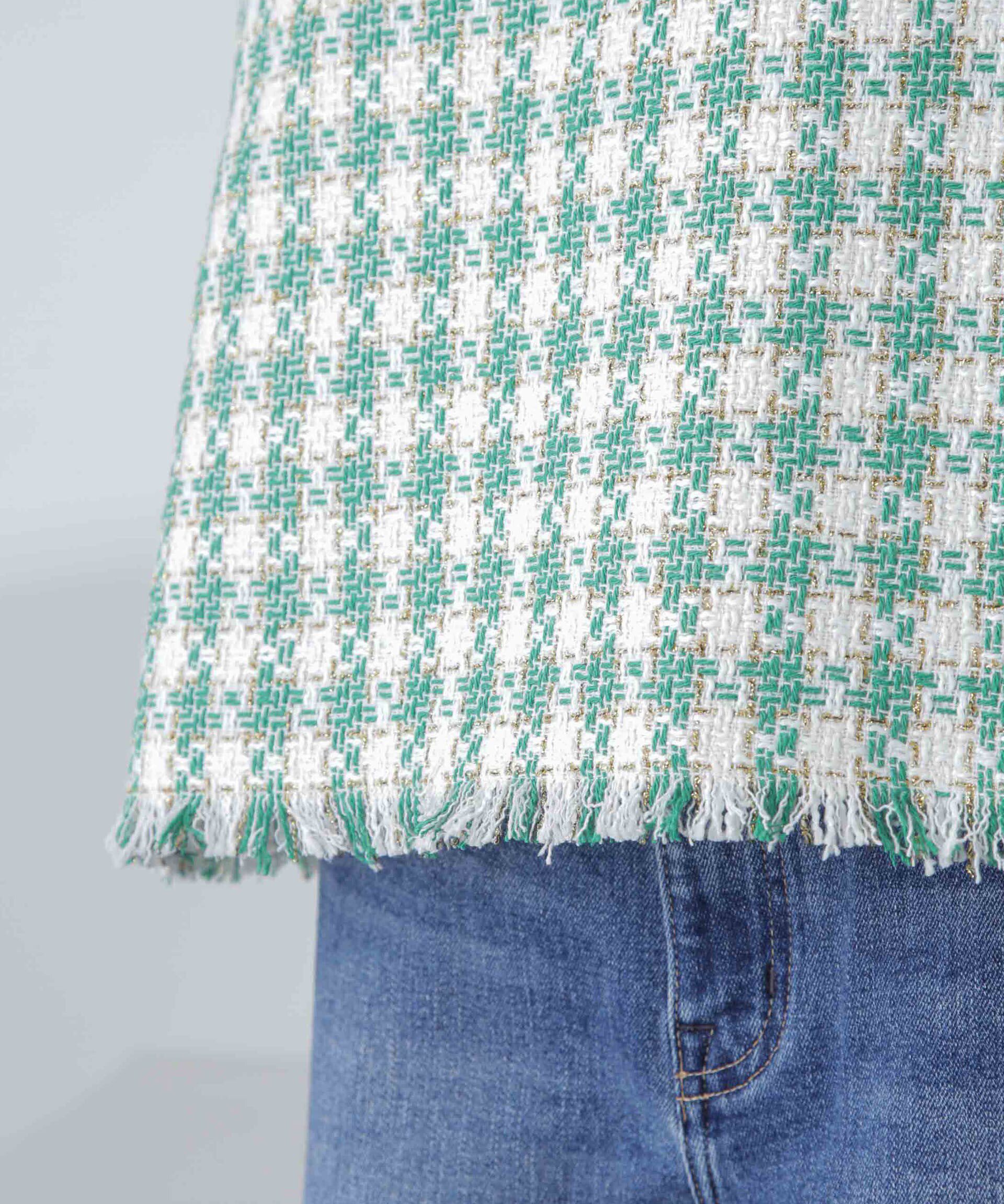 nano･universe「ラメファンシーツイード ショートジレ」|ベスト・ジレ|