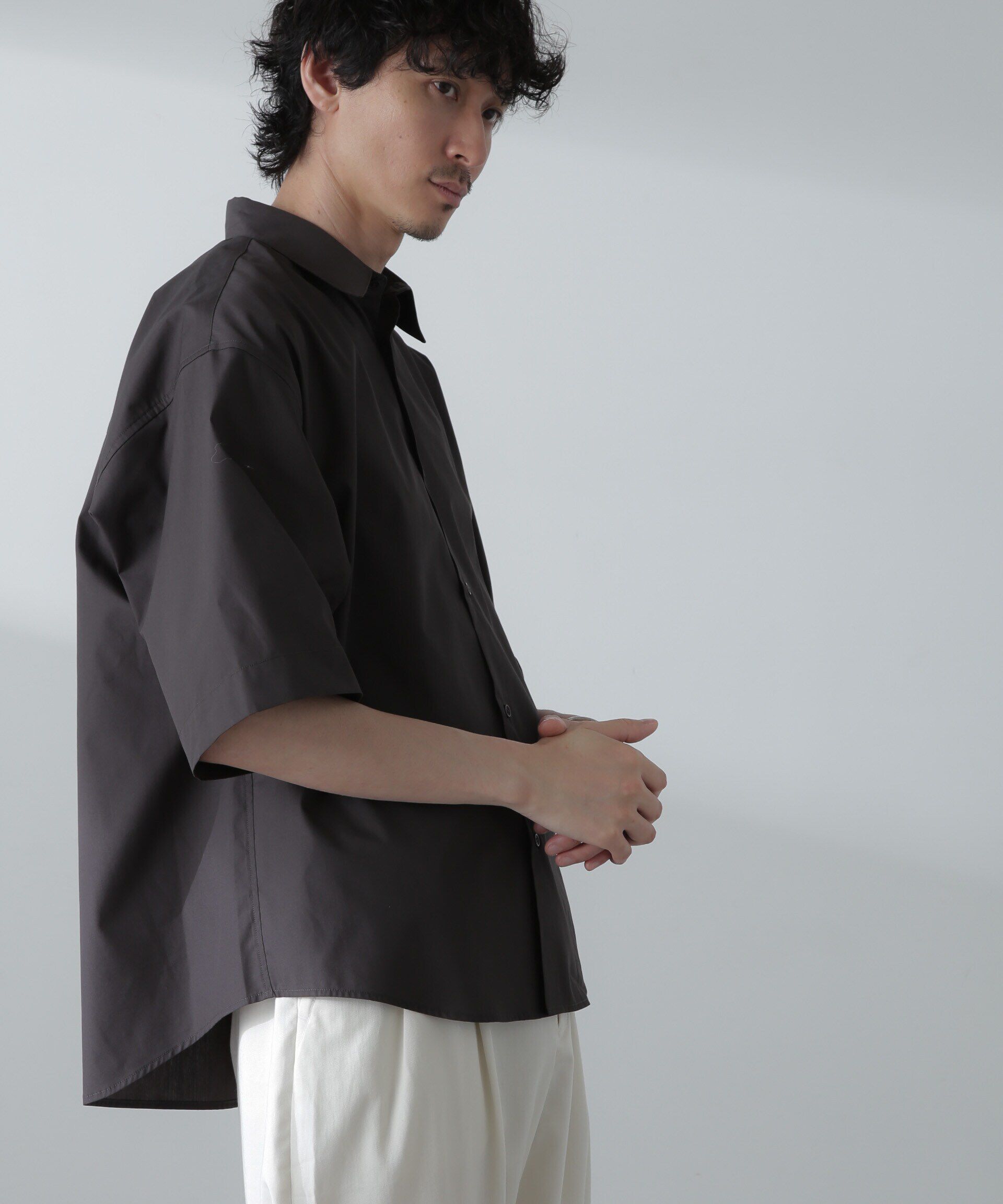 nano･universe「TCタイプライターシャツ 半袖」|シャツ・ブラウス|