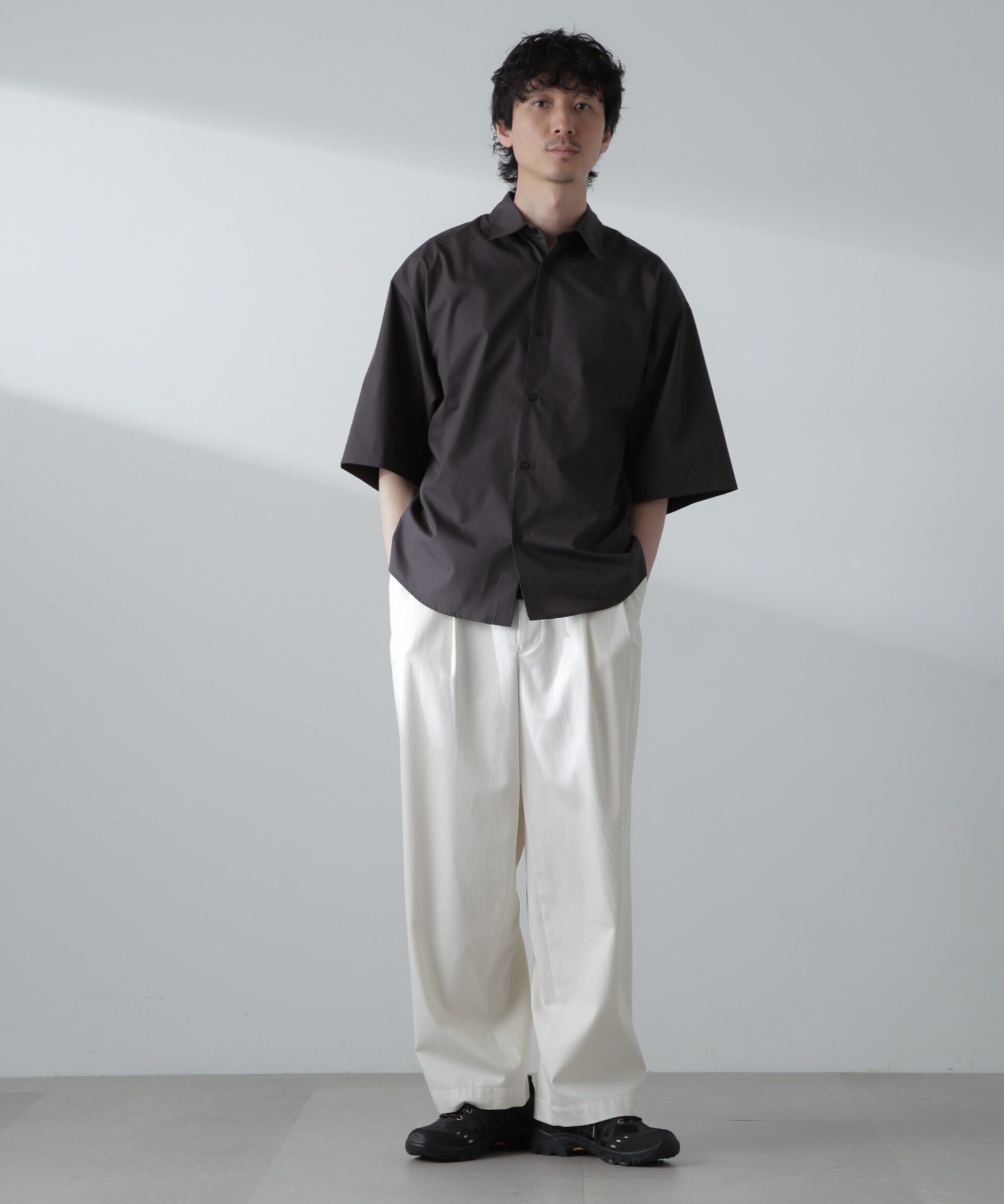 nano･universe「TCタイプライターシャツ 半袖」|シャツ・ブラウス|