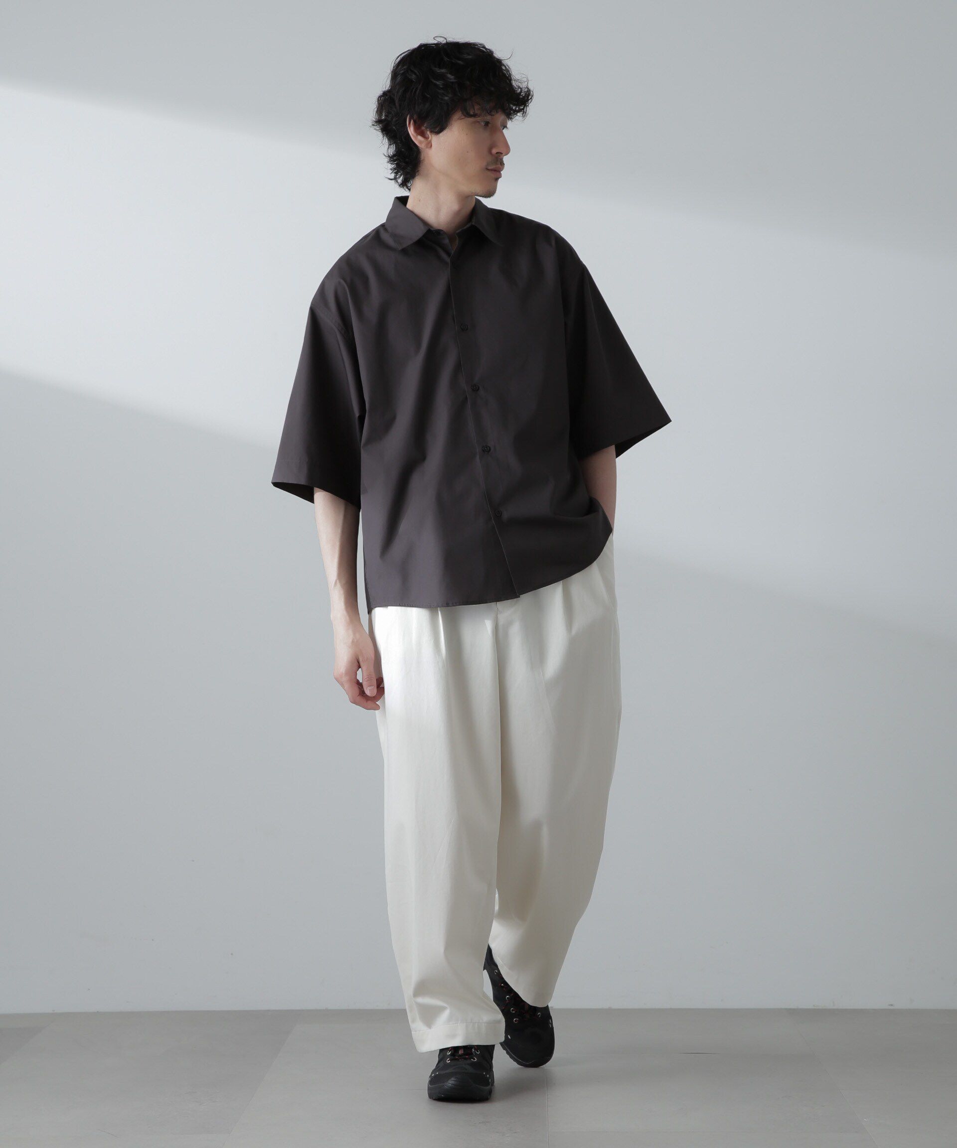 nano･universe「TCタイプライターシャツ 半袖」|シャツ・ブラウス|