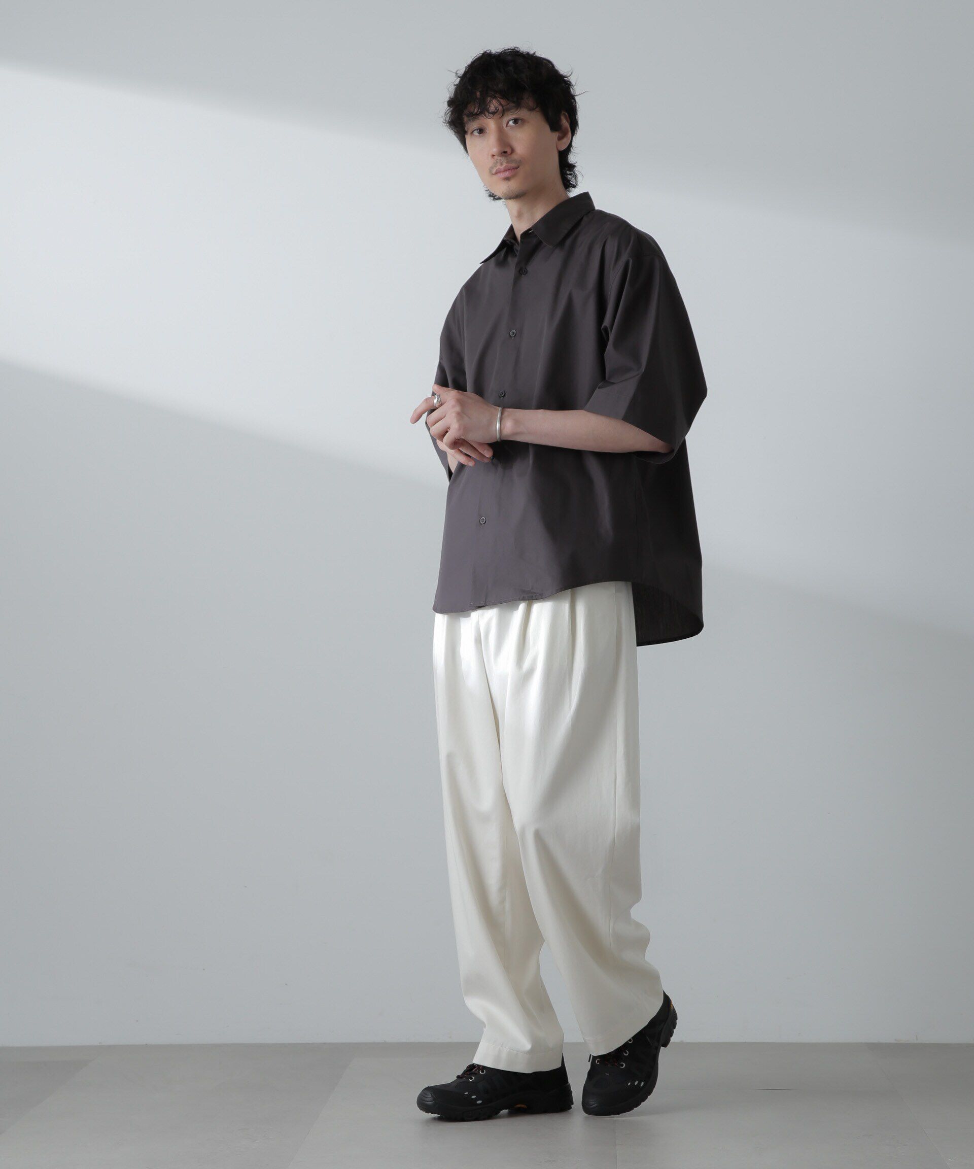 nano･universe「TCタイプライターシャツ 半袖」|シャツ・ブラウス|