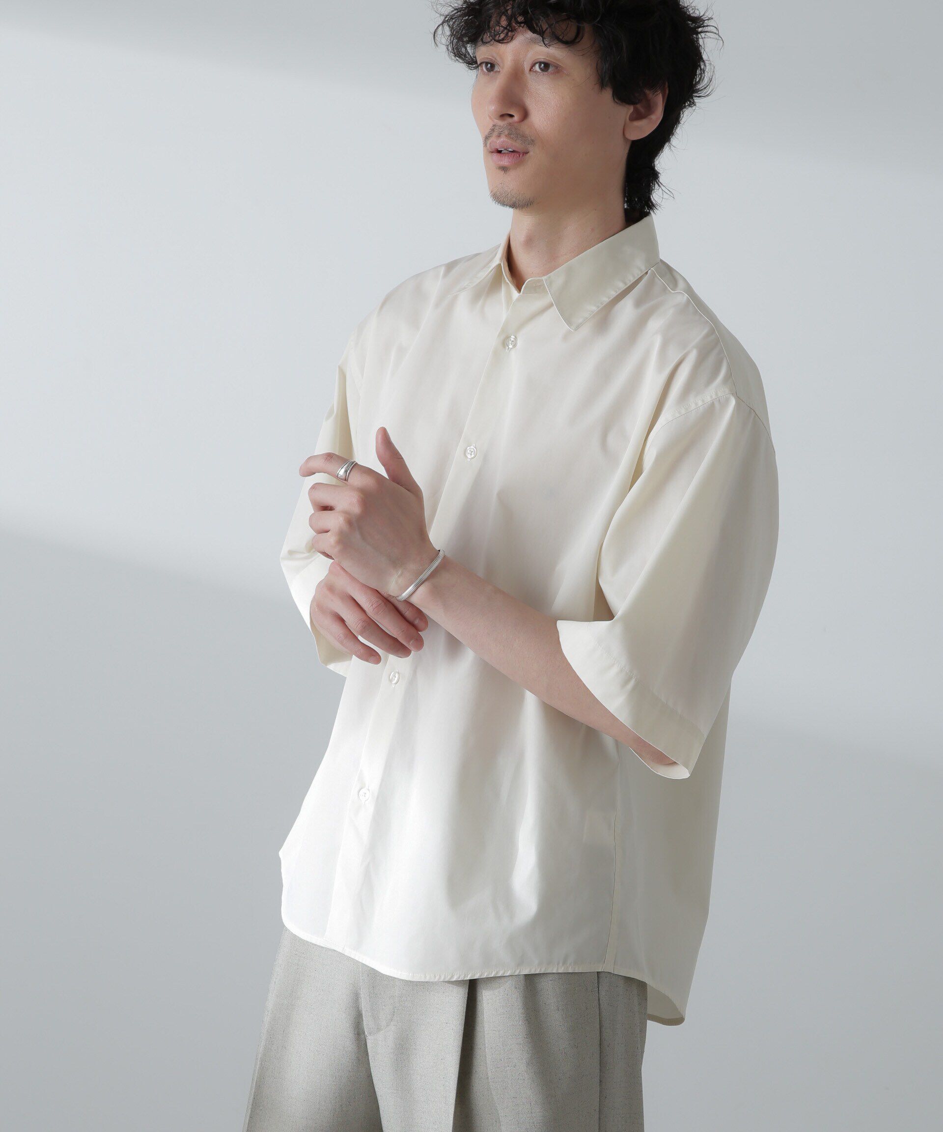 nano･universe「TCタイプライターシャツ 半袖」|シャツ・ブラウス|