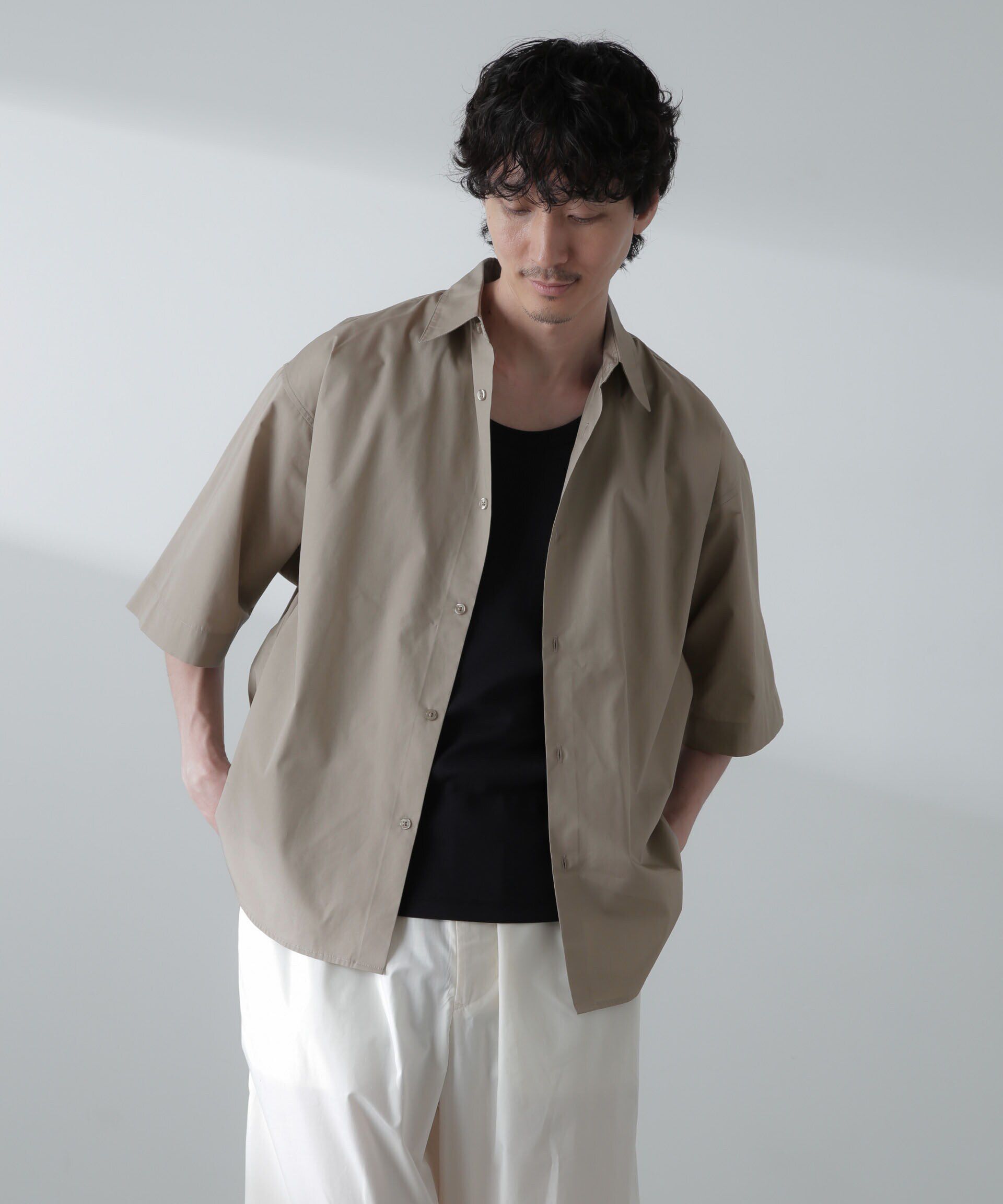 nano･universe「TCタイプライターシャツ 半袖」|シャツ・ブラウス|